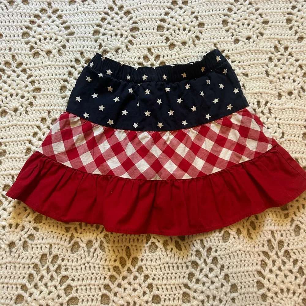 Girls Gymboree Size 6 Skirt Skort Patriotic Fourth of July Picnic